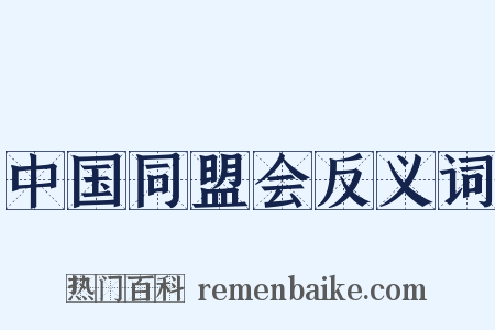 中国同盟会反义词是什么意思的图片
